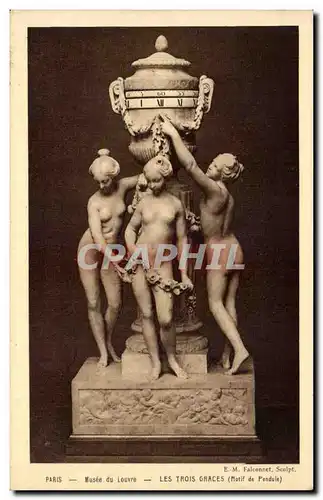 Cartes postales Paris Musee du Louvre Les trois graces (motif de pendule)