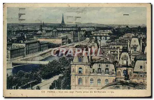 Paris Cartes postales Vue des sept ponts prise de St Gervais