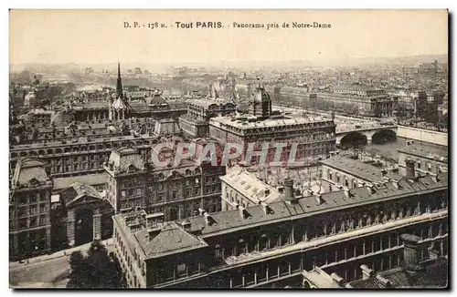 Paris Cartes postales Panorama pris de Notre DAme