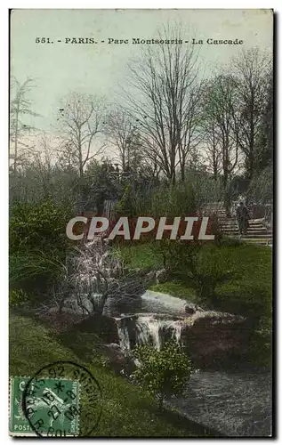 Paris Cartes postales Parc montsouris La cascade