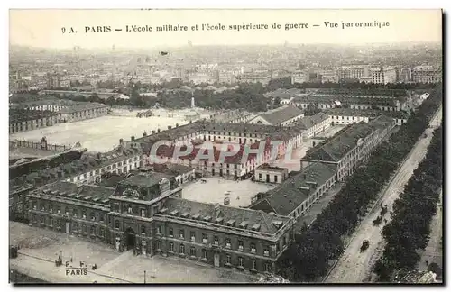 Paris Cartes postales l&#39ecole militaire et l&#39ecole superieure de guerre Vue panoramique (militaria)