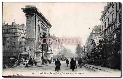 Paris Cartes postales porte Saint Denis Les boulevards