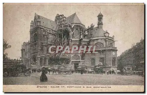 Paris Ansichtskarte AK Eglise St Eustache et rue montmartre