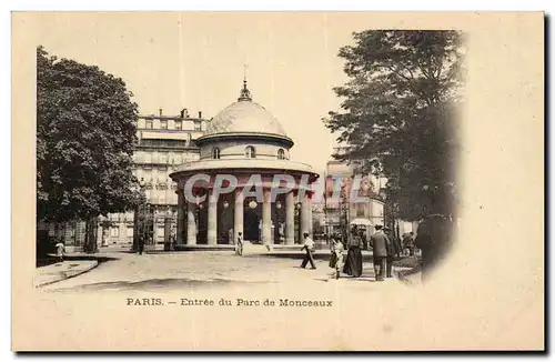 Paris Cartes postales Entree du parc de monceaux