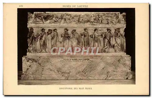 Cartes postales Paris Musee du louvre Sarcophage des neufs muses