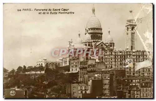 Cartes postales moderne paris Panorama du Sacre coeur et de la butte montmartre