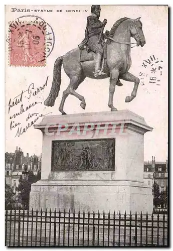 Paris Cartes postales Statue de Henri IV