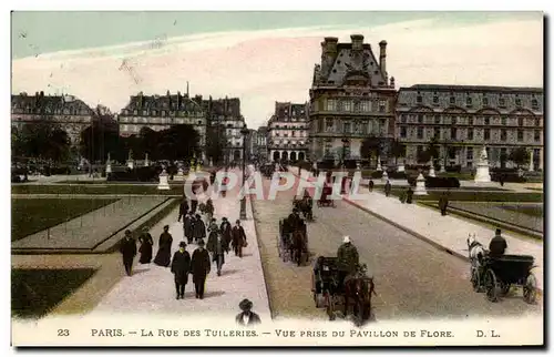 Paris Cartes postales Rue des Tuileries Vue prise du pavillon de Flore