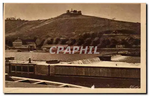 Cartes postales Sens L&#39ecluse et le barrage Saint Bond En haut la chapelle de l&#39hermite