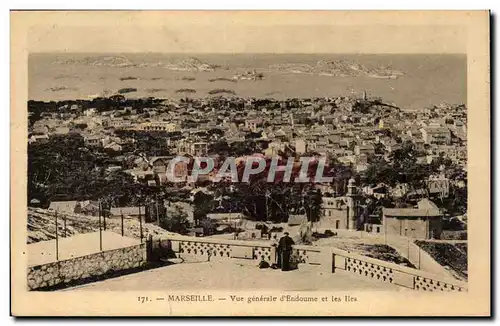 Cartes postales Marseille Vue generale d&#39Endoume et les iles