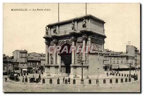 Cartes postales Marseille la porte d&#39Aix