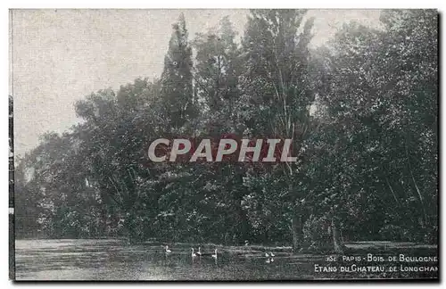 Paris Ansichtskarte AK Bois de Boulogne Etang du chateau de Longchamp