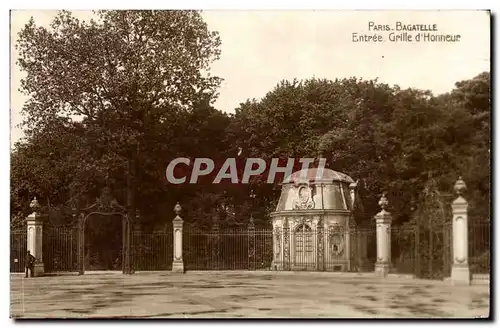 Paris Cartes postales Bagatelle Entree Grille d&#39honneur