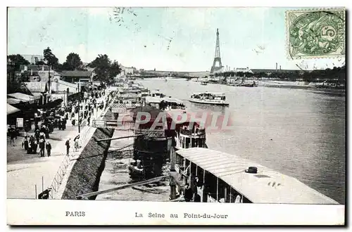 Paris Ansichtskarte AK La Seine au pont du jour (Tour Eiffel)