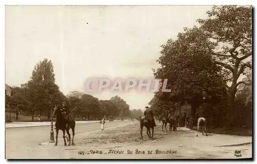 Paris Ansichtskarte AK Avenue du Bois de Boulogne (cheval chevaux)