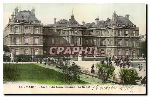 Paris Cartes postales Jardin du Luxembourg Le Senat