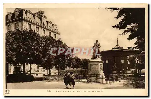 Cartes postales Pau place Royal Hotel de France