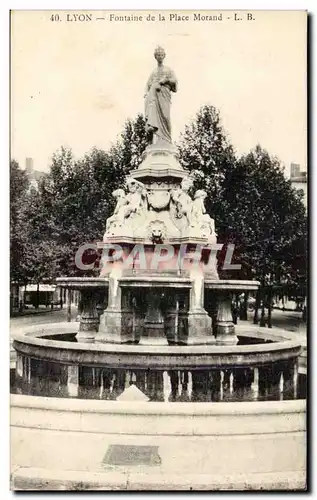 Ansichtskarte AK Lyon Fontaine de la Place Morand