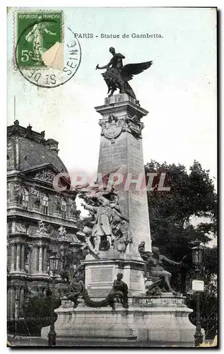 Paris Ansichtskarte AK Statue de Gambetta