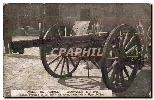 Paris Ansichtskarte AK Musee de l&#39armee CAmpagne 1914 1915 Canon francais (militaria)