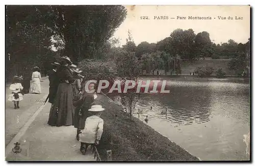 Paris Ansichtskarte AK Le parc Montsouris Vue du lac