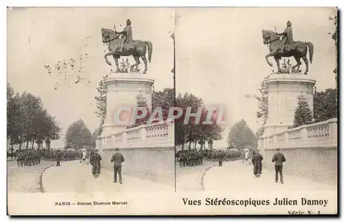 Paris Ansichtskarte AK Vues stereoscopiques Julien DAmoy Statue Etienne Marcel