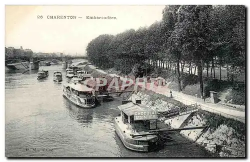 Ansichtskarte AK Charenton Embarcadere Bateau Peniche