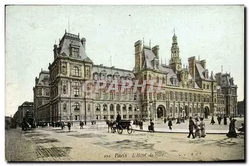 Cartes postales Paris Hotel de ville