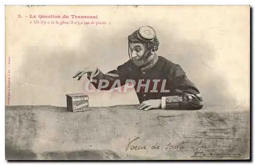 Fantaisie - Homme - La Question du Transvaal - Humour - - Cartes postales