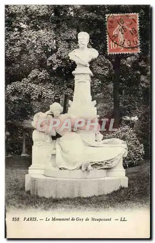 Paris - 8 - Monument de Guy Maupassant - Cartes postales