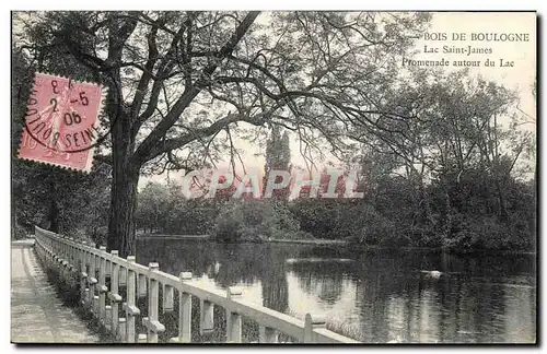 Paris - 16 - Bois de Boulogne - Lac Saint James - Promenade autour du Lac Ansichtskarte AK