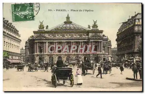 Paris - 9 - Place de l&#39Opera - cheval - horse - beautiful card Ansichtskarte AK