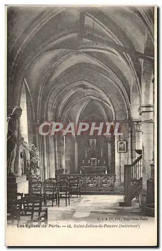 Paris - 5 - Eglise Saint Julien le Pauvre - Ansichtskarte AK