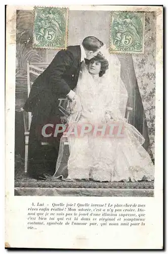 Fantaisie - Couple - Mariage - Wedding - Cartes postales