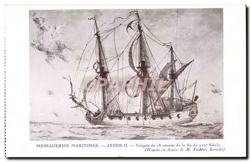 Bateaux - Voilier - Sailboat - Messagerie Maritimes Ansichtskarte AK