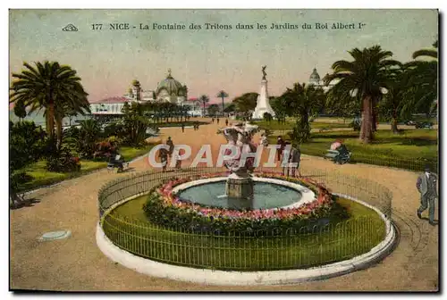 Nice - La Fontaine des Tritons dans les Jardins du Roi Albert 1 - Ansichtskarte AK - a�ir