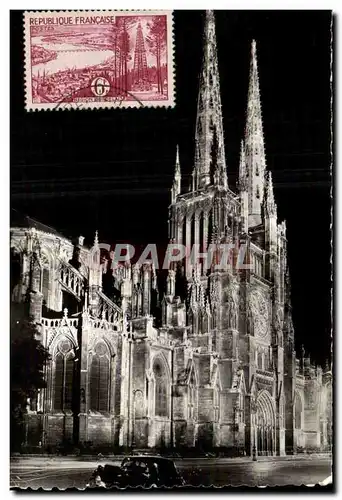 Bordeaux - La Nuit - La Cathedrale St Andre - Cartes postales - a�ir