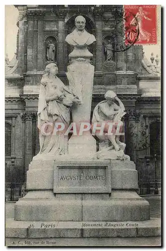 Paris - 1 - Monument d&#39Auguste Comte - Cartes postales