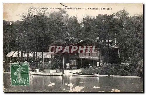 Paris - 16 - Bois de Boulogne - Le Chalet des Iles - Ansichtskarte AK