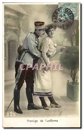 Militaria - Humour - Prestige de l&#39Uniforme - Femme et Soldat Ansichtskarte AK