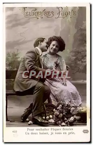 Fete - Heureuse Pacques - Happy Easter - Ostern - Couple Cartes postales