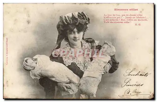 Fantaisie - Bebes - Babies - Jumeaux - Twins - - Cartes postales