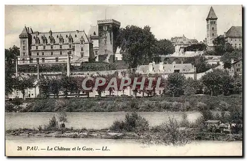 Pau - Le Chateau et le Gave - Cartes postales (charette au premier plan)