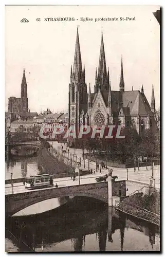 Strasbourg - Strassburg - Eglise Protestante St Paul - Ansichtskarte AK