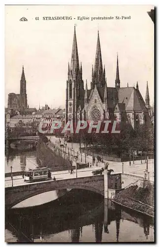 Strasbourg - Strassburg - Eglise Protestante St Paul - Ansichtskarte AK