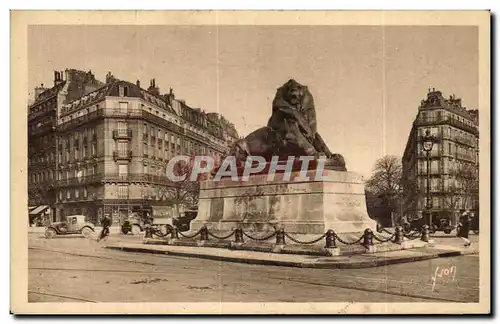 Paris Ansichtskarte AK Place Denfert Rochereau Lion de Belfort