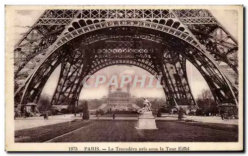 Paris Ansichtskarte AK La Trocadero pris sous la Tour Eiffel