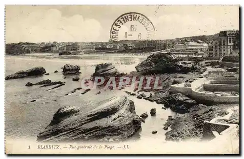 Biarritz Cartes postales Vue generale de la plage