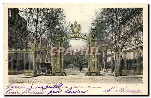 Paris Cartes postales Grilles du parc Monceau