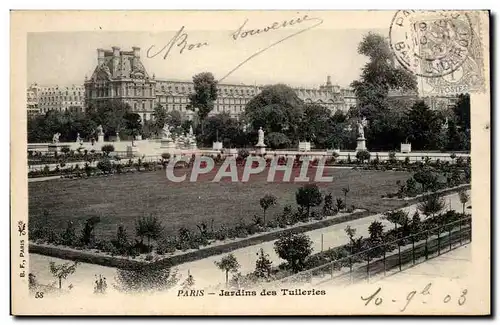 Paris Ansichtskarte AK Jardins des Tuileries Louvre